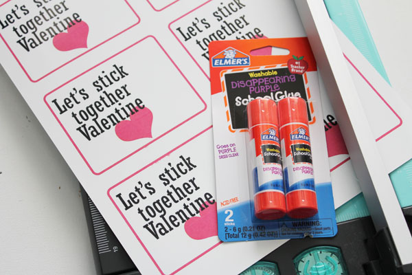 glue stick valentine supplies