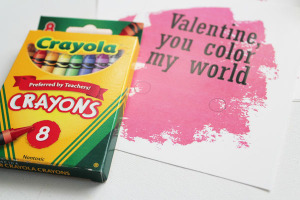 supplies for crayon valentines