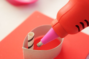 glue into the toilet paper roll mold