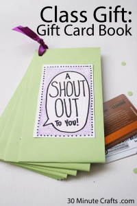 Class Gift for Teacher Appreciation Week - Gift Card book