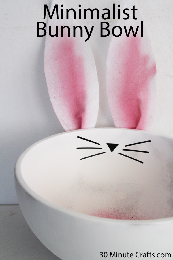 DIY Minimalist Bunny Bowl