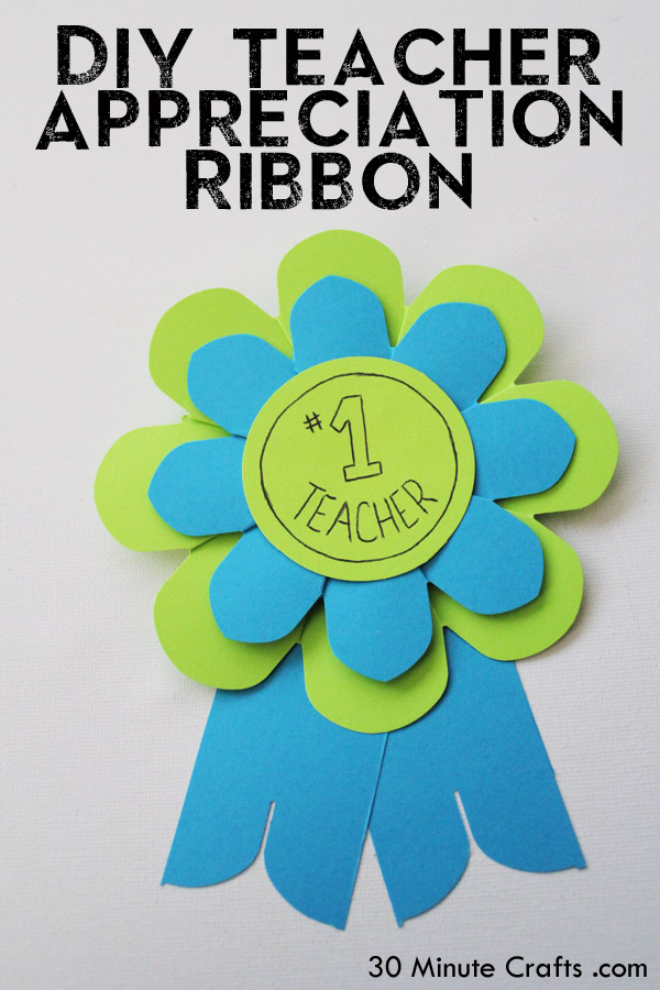 Number One Teacher Ribbon - 30 Minute Crafts