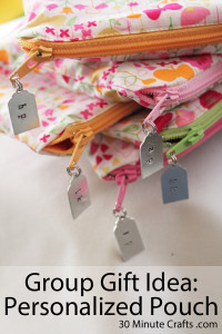 Group Gift Idea Personalized Pouches