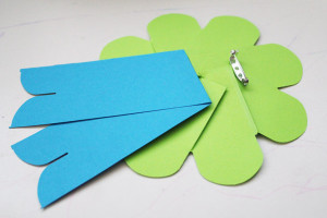 glue paper ribbon to back