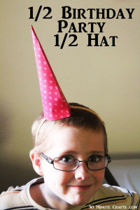 half birthday party half hat