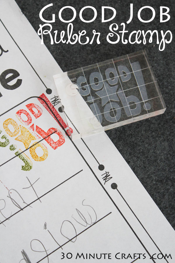 DIY Good Job Rubber Stamp