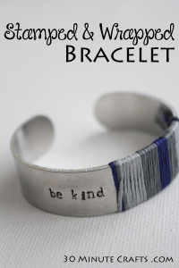 DIY Stamped and Wrapped Bracelet