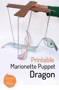 Printable Dragon Marionette - Create in the Chaos