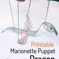 Printable Dragon Marionette - Create in the Chaos