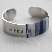 stamped and wrapped bracelet