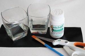 supplies for modern etched glasses
