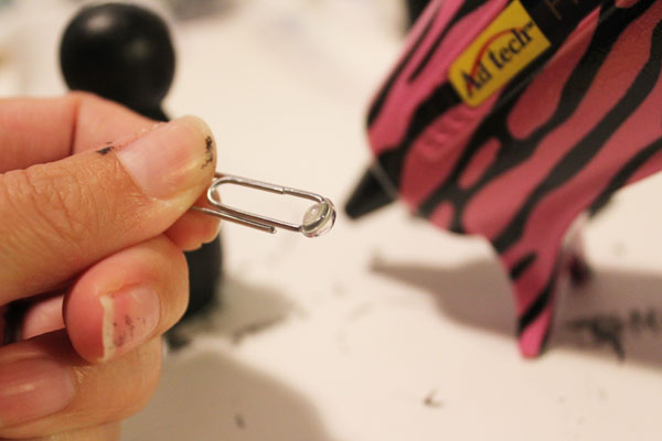 glue on paperclips