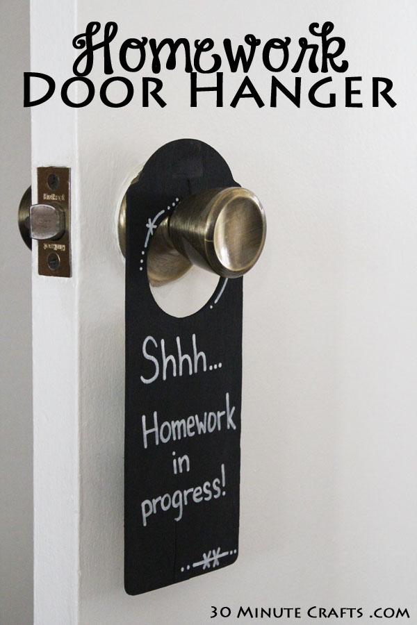 Homework in Progress Door Hangers