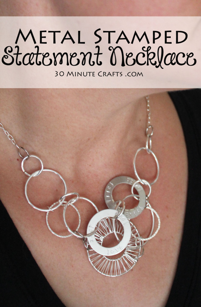 Metal Stamped Statement Necklace in less than 30 Minutes