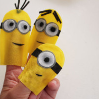 finished Minion Finger Puppets