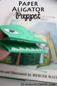 Paper Aligator Puppet