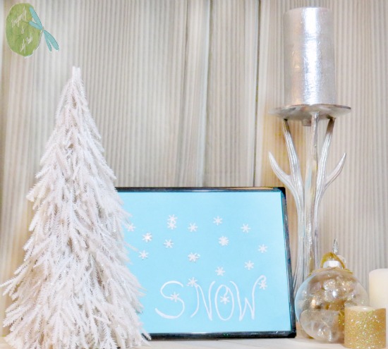 2015 D&LP Holiday Craft Lightning White Christmas Tree and Free Printable