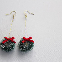 finished wreath earrings