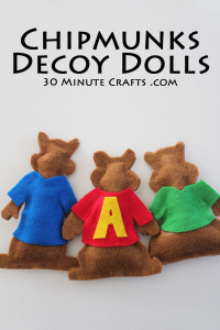 Chipmunks Decoy Dolls