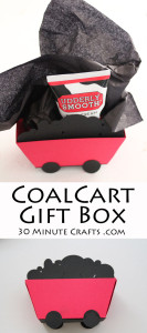 Coal Cart Gift Box - Printable template or cut it with your Silhouette... perfect for gift giving for all the naughty people in your life!
