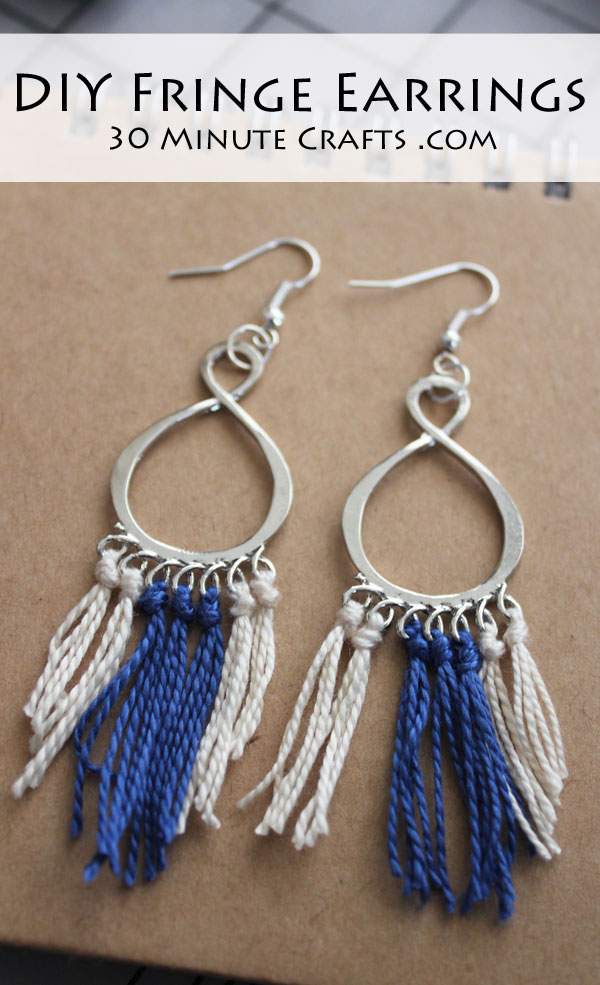 DIY Fringe Earrings - make these fun and easy earrings in about 15 minutes!