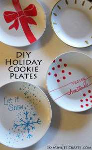 DIY Holiday Cookie Plates