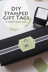 DIY Stamped Gift Tags with custom stamps from Expressionery. Great for Christmas, or gift-giving any time of year!