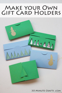 Make your own gift card holders