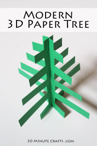 Modern 3D Paper Tree