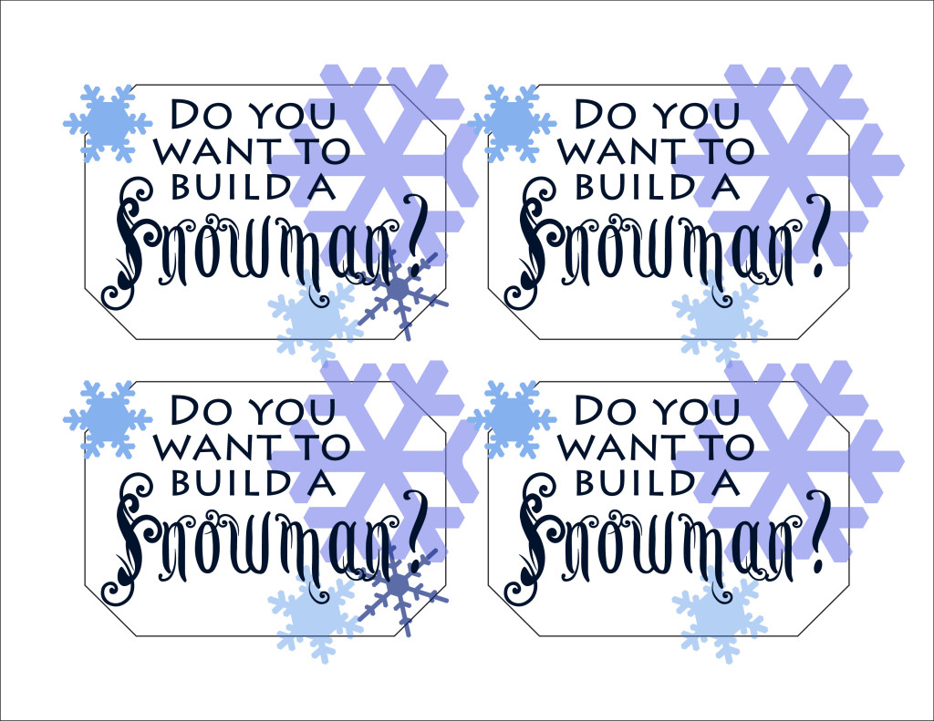 Build a snowman label