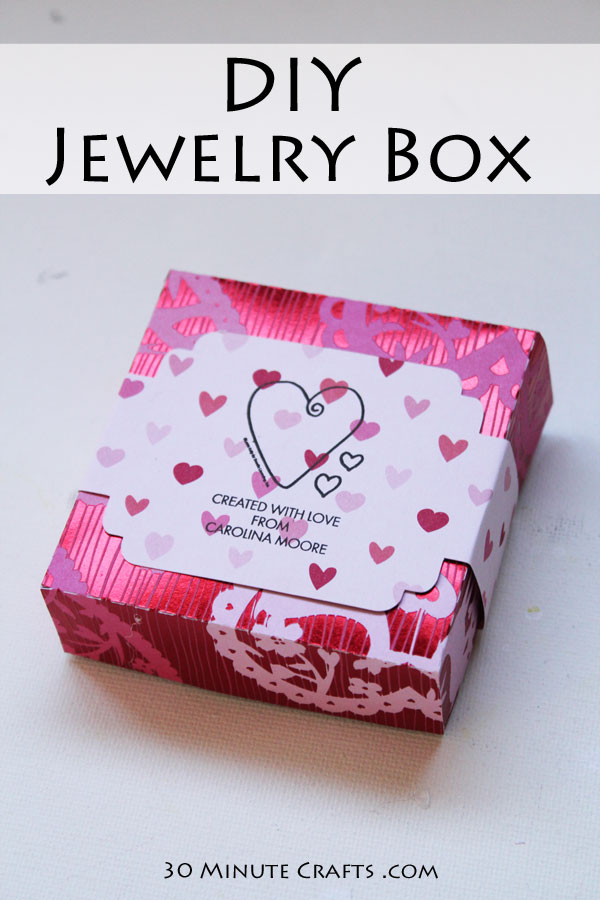 DIY Jewelry Box - Free Cut File you can use to make this earring box