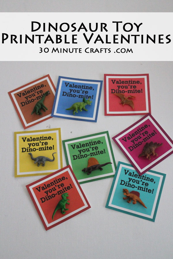 Dinosaur Printable Valentines