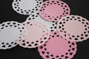 cut out doilies on the silhouette