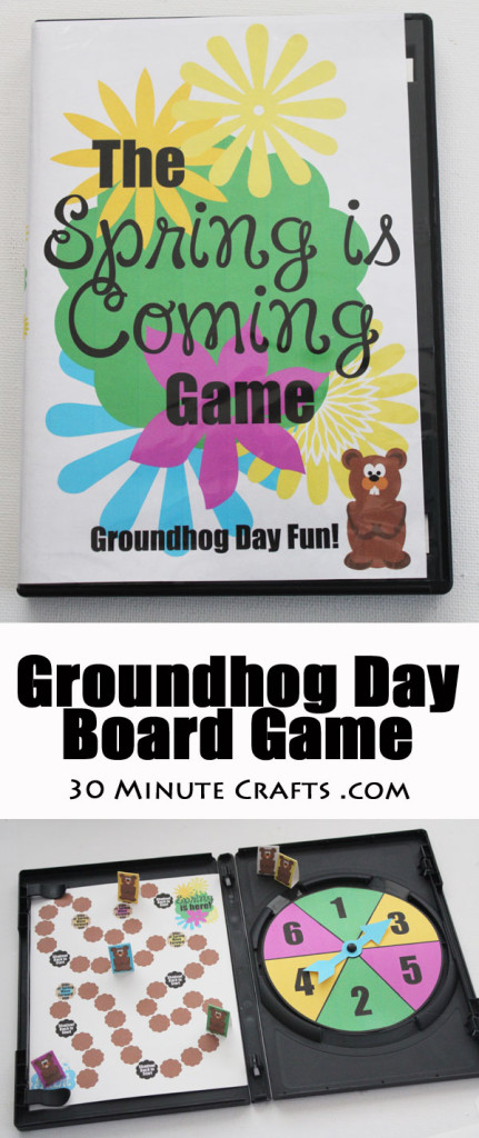 Groundhog Day Board Game - Spring is Coming! Fits into a standard-size DVD case for easy storage!