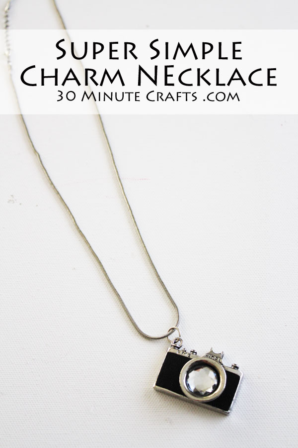 Make this super simple charm necklace in just minutes using your favorite charm from the craft store