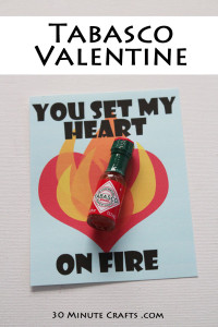 Tabasco Valentine Printable - make this Valentine's Day extra spicy!