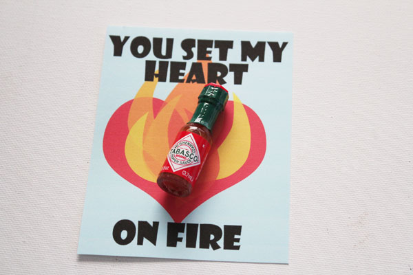 you set my heart on fire Valentine Tabasco printable