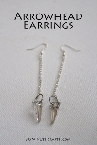 Crystal Arrowhead Earrings - you won't believe how easy these are to make!