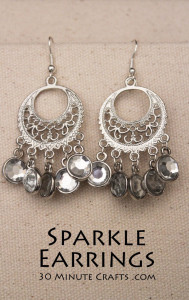 Sparkle Earrings - Super fast and easy to make
