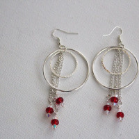 completed hoop and dangle earrings