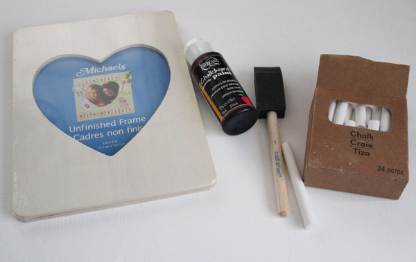 supplies for chalkboard frame