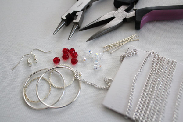 Supplies for hoop and dangle earrings