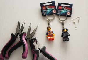 supplies for lego minifigure earrings