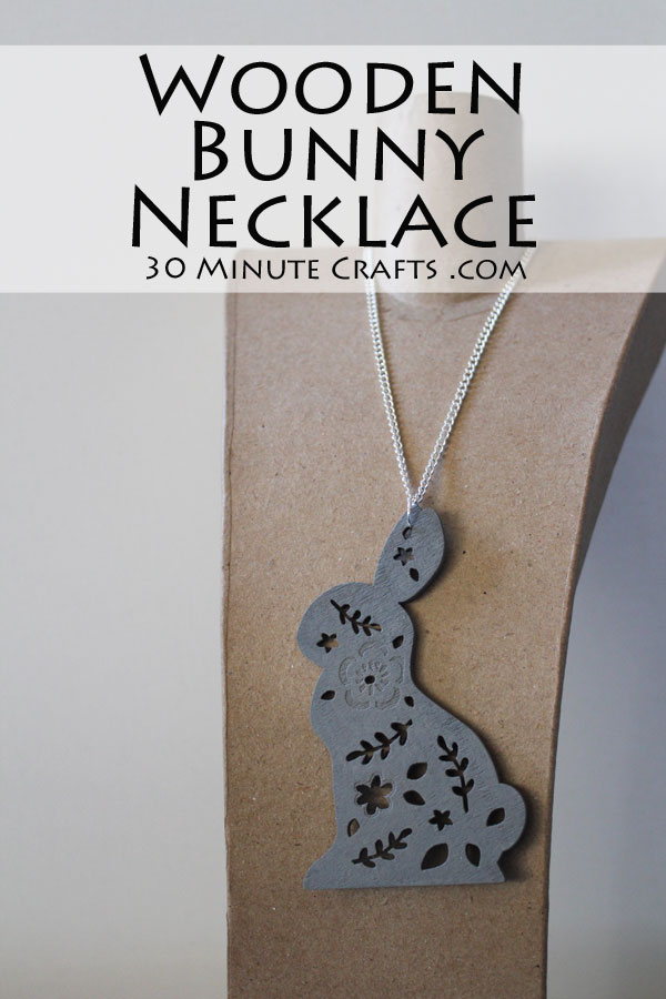 DIY Wooden Bunny Necklace