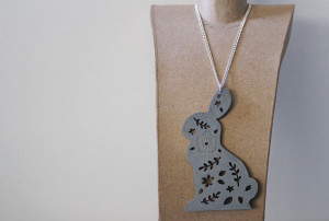 finished bunny necklace