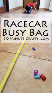 racecar busy bag