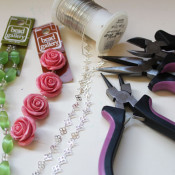 rose neclace supplies