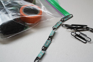 simple to make paperclip necklace busy bag