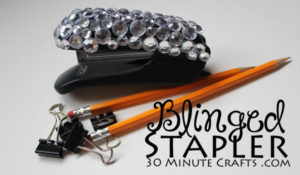 make a blinged stapler with only a few supplies