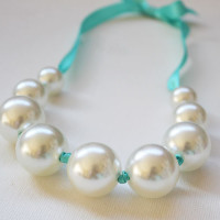 finished faux pearl necklace